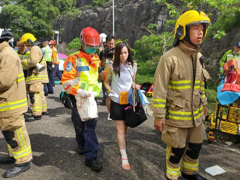 香港两巴士相撞 事发时相撞约三次